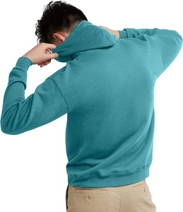 Sweat à capuche pour homme coupe classique en molleton doux brossé, chaud pour l'hiver, avec poche, couleur unie personnalisable, style streetwear décontracté, séchage rapide - Product Image 3