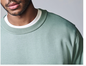 Sweat-shirts amples en coton mélangé respirant pour hommes, style basique, manches longues, avec faible MOQ – Vente en gros - Product Image 3