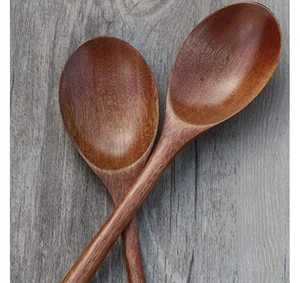 Cucharas de Madera de Diseño Clásico, Ecológicas, de Mango Corto, Duraderas, con Acabado Espejo para Bodas - Product Image 5