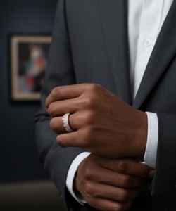 แหวนฮิปฮอปประดับเพชรแบบ Iced Out วัสดุเงินแท้ 925 หรือทอง 10K 14K เครื่องประดับหรูหราสำหรับผู้ชาย เหมาะสำหรับงานปาร์ตี้ - Product Image 3