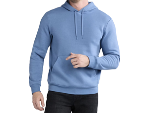 Sudadera con Capucha Azul Claro para Hombre, Corte Regular, Color Sólido, Informal, Tejida, Manga Larga, Diseño con Bolsillos, Ropa de Otoño - Product Image 4