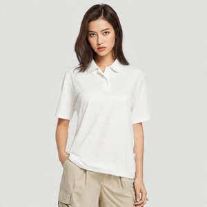 Nueva Camiseta Polo de Verano para Mujer, Casual, Ajustada, de Color Sólido, 100% Algodón, Transpirable y Ligera - Product Image 3