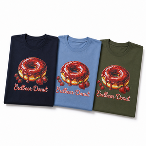 Camiseta de Hombre con Estampado de Donuts, Manga Corta, Cuello Redondo, Informal, de Algodón, Corte Regular, Tejido Jersey, Logotipo Frontal, Fabricante OEM ODM - Product Image 6