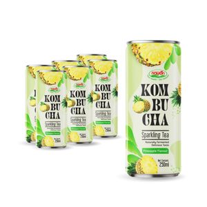 Kombucha à l'ananas OEM, thé pétillant fonctionnel, marque privée, vente en gros, boisson de soutien immunitaire, B2B, approvisionnement direct usine - Product Image 4