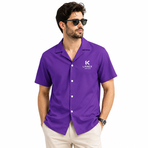 เสื้อเชิ้ตฮาวายแบบสั่งทำสำหรับผู้ชาย ผ้าโพลีเอสเตอร์พรีเมียม พิมพ์ลายแบบซับลิเมชั่น คอปกแบบแคมป์ ลวดลายทรอปิคอล เหมาะสำหรับใส่ไปเที่ยวพักผ่อน สไตล์ลำลอง รับผลิตแบบ OEM - Product Image 1