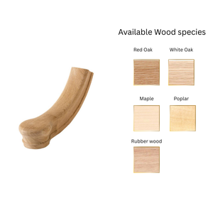 Barandilla de Madera Maciza de Caucho para Escaleras, Diseño Rústico, Piezas Duraderas para Escaleras y Balcones - Product Image 2