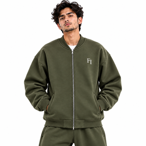 Sweat-shirt zippé surdimensionné vintage délavé pour homme, coupe décontractée, avec logo personnalisé et impression 3D, fournisseur en gros - Product Image 5