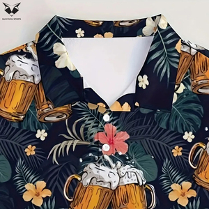 Camisetas Polo para Hombre Estampadas por Sublimación en Diferentes Colores, Camiseta Polo Informal con Estampado Gráfico de Cervezas para Hombre - Product Image 5