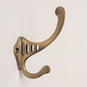 Vintage Brass <b>Wall</b> <b>Hooks</b> Ornate Design Classic Decor Entryway Coat Hat <b>Key</b> Holder Space Saving Mount Solution - Product Image 6