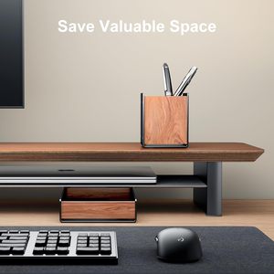Wooden Desk Tray with Pen <b>Holder</b> Set Natural Wooden Desk Drawer Organizer Office Organizer Tray for <b>Keys</b> Pen Watch - Product Image 2