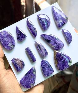 Natural Russian Charoite Loose Gemstone Swirl Purple Cabochon Flatback Wholesale Gemstones for Fine Jewelry Making - Product Image 5