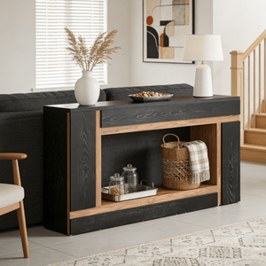 Consolle Lunga Moderna di Lusso in Legno Massello per Ingresso, Appartamento, Hotel - Arredamento Contemporaneo per Soggiorno, Versatile per Uso Domestico - Product Image 6