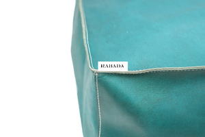 Genuine Leather Pouf in High Quality Blue Color Haironn Leather Used in Home and <b>Offices</b> for Seating and Decor Purposes - Product Image 2