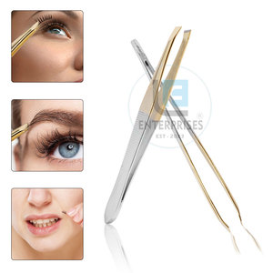 Pince à épiler en acier inoxydable à pointe dorée, style 2026, la plus vendue et dernière tendance - Product Image 2