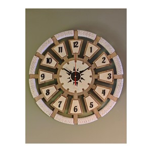 Pine Wood Round Bohemian Macram <b>Wall</b> <b>Clock</b> with Tassel Accents by Aqudus Saleem-Wholesale - Product Image 4