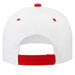 Gorra Snapback Blanca y Roja de 6 Paneles, Ajustable, Unisex, Estilo Casual, Color Sólido, para Primavera/Verano - Product Image 2