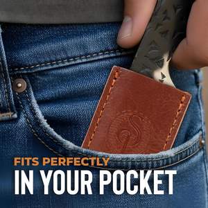 Cuchillo de Bolsillo Popular Hecho a Mano de Acero de Damasco para Camping, con Llavero, Tamaño Mini, OEM Disponible - Product Image 5