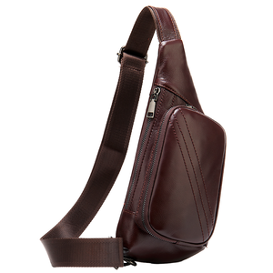 Bolso Bandolera de Cuero Genuino Personalizado para Hombre, Moderno, Deportivo, para Viajes, con Logotipo Personalizado - Product Image 4