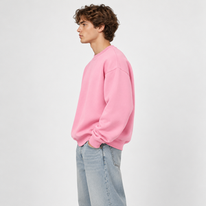 Pullover <b>Sweatshirt</b> Low MOQ <b>Mens</b> Tops Outdoor Side Zipper OEM ODM Regular Fit Split Hem Blank Henley Collar Sherpa <b>Sweatshirt</b> - Product Image 5