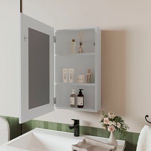 Armadietto Bianco per Medicinali con Specchio Integrato per Bagni - Product Image 2
