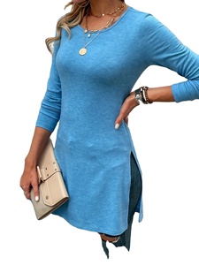 เสื้อยืดยาวผ่าเข้ารูปแขนยาวสำหรับเด็กเข้ารูป2025ใหม่สำหรับยุโรปและอเมริกา - Product Image 4