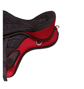 ชุดอานม้าฝึกขี่ Freemax Treeless English สีแดงดำ น้ำหนักเบา ยืดหยุ่น สบาย พร้อมสายรัดเอวปรับได้ - Product Image 4