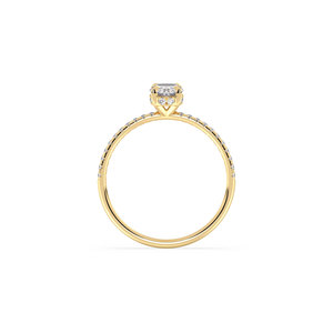 Bagues de luxe REYES personnalisées en or massif 14 carats avec diamant ovale de 1,16 carat cultivé en laboratoire, certifiées IGI, diamant HPHT CVD, bijoux fins - Product Image 5