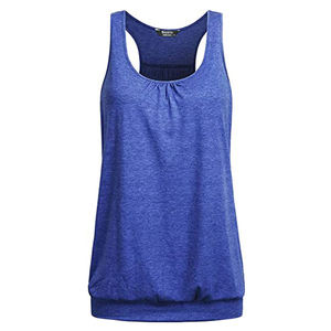 Women's <b>Purple</b> Racerback Tank Top Solid Color Knitted Breathable Casual Style Scoop Neck Sleeveless Tank Tops For Womens - Product Image 4