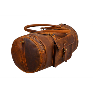 Bolsa de Viaje Resistente y Duradera de Cuero Genuino, Bolsa de Fin de Semana para Hombres y Mujeres, para Uso en Viajes al Aire Libre y de Oficina - Product Image 4