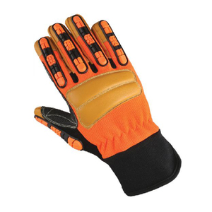 Work Safety Cheap Price Anti-UV <b>Touchscreen</b> Compatible Waterproof Windproof Breathable Leather Full Finger Hook Loop <b>Gloves</b> - Product Image 2