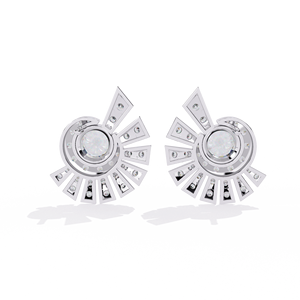 Boucles d'oreilles clous halo en diamant de laboratoire, taille brillant rond, certifiées IGI, bijoux de luxe pour femme pour mariage et fiançailles - Product Image 4