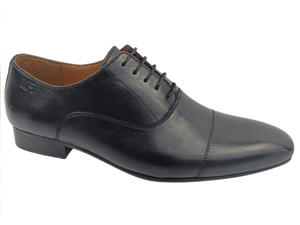 Zapatos Oxford de Vestir para Hombre, Negros, de Piel Vacuna, con Punta en Pico, Estilo Slip-On, para Oficina y Carrera Profesional, Color Sólido, Suela de Cuero Antideslizante con Amortiguación de Aire - Product Image 3