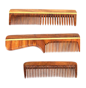 Peigne en bois rectangulaire à dents espacées uniformément pour les soins capillaires quotidiens, disponible à prix de gros. - Product Image 5