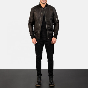 Fashionable Customized <b>Sheep</b> <b>Skin</b> Bomber <b>Jacket</b> Canvas Stand Windproof Anti-Bacterial High Quality Winter <b>Jacket</b> Made Pakistan - Product Image 2