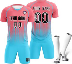 Maillot de football et short de football personnalisés – Vente en gros, prix usine, respirant, séchage rapide, tissu 100 % polyester - Product Image 1