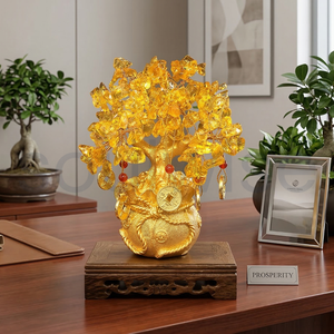 Árbol de Citrino Pulido y Duradero, Árbol del Dinero, Feng Shui - Product Image 4