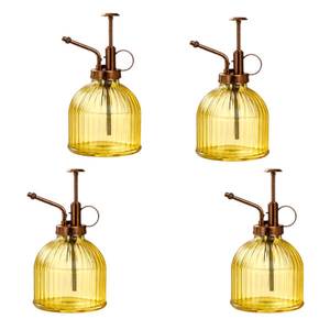 Yellow Glass Watering Can With Brass Pump For <b>Gardening</b> Durable Design - Product Image 1