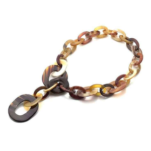 สร้อยคอทำมือสุดหรูทันสมัยจากเขาควายธรรมชาติ เป็นมิตรกับสิ่งแวดล้อม สำหรับเด็กหญิงและสตรี ทนทาน เหมาะเป็นของขวัญงานแต่งงานและวันหยุด - Product Image 1