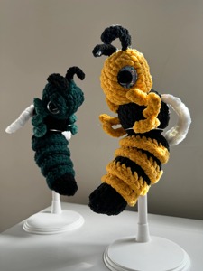 Peluche de Abeja con Alas Rayadas en Amarillo y Negro, Relleno de Algodón PP Suave, de 31cm-50cm, Unisex para Niños de 2 a 4 Años - Product Image 3