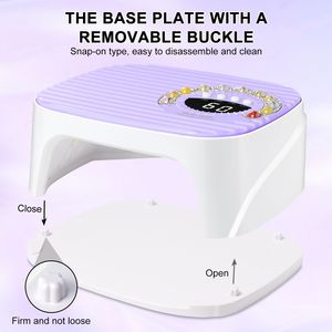 Lampe à ongles UV LED rechargeable Limegirl avec gants UV, 4 réglages de minuterie, séchoir à vernis gel pour le marché australien - Product Image 2