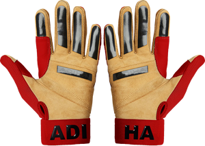 Gants de frappe de baseball professionnels en cuir souple de qualité supérieure, ambidextres, flexibles, tailles et couleurs personnalisables, ajustement standard, fermeture auto-agrippante - Product Image 4
