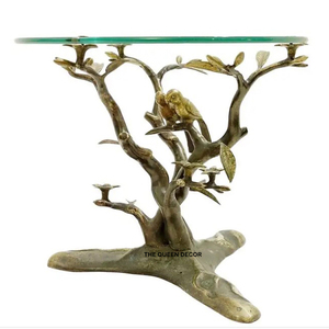 Muebles para el Hogar de Alta Calidad en Oferta, Mesa de Centro Redonda de Aluminio Hecha a Mano de Lujo con Acabado Negro en Estilo Elegante - Product Image 6