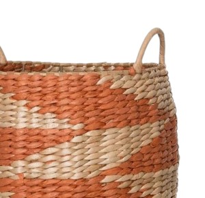 Wholesale Handcrafted Water Hyacinth <b>Basket</b> with Handles Natural Woven Storage Laundry <b>Hamper</b> Eco Friendly Decorative Plant Pot - Product Image 3