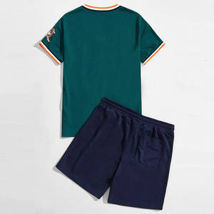 Conjunto de Camiseta y Pantalones Cortos Deportivos Transpirables para Hombre, para Entrenamiento, Atletismo, Running, Playa, con Diseño Estampado, Modelo 2026 - Product Image 4