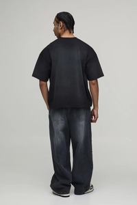 เสื้อยืดผู้ชายไซส์ใหญ่ ทรงบ็อกซี่ ไหล่ตก ผ้าคอตตอนหนานุ่ม ทรงหลวม สไตล์สตรีทแวร์ ลำลอง แฟชั่นฤดูร้อน - Product Image 3