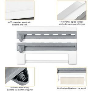 Dispenser Magnetico per Pellicola Alimentare con Organizzatore Ricaricabile in Alluminio per Fogli di Alluminio e Pellicola Plastica per Cucina - Product Image 3