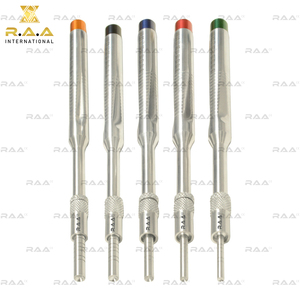 ชุดเครื่องมือผ่าตัดกระดูกไซนัส 5 ชิ้น ปลายเว้าตรง (แบบตรง 2.6 มม., 3.1 มม., 3.8 มม., 4.5 มม., 5.0 มม.) สำหรับการปลูกถ่ายฟัน - Product Image 2