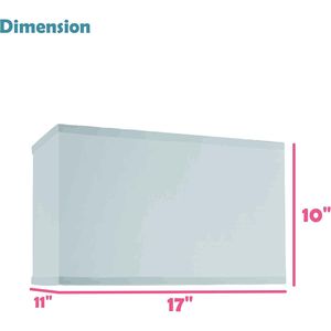 Paralume Pieghevole Bianco a Ragnatela, Design Rettangolare 28+43 cm (L) x 28+43 cm (A) x 25 cm (H) per Arredamento Interno - Product Image 3