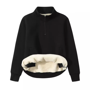 Pull-over décontracté pour homme de qualité supérieure, avec fermeture éclair 1/4, col zippé, grande taille, idéal pour l'hiver - Product Image 4