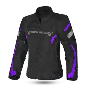 Blouson de moto pour femme à manches longues 5 Sports, noir, coupe-vent et imperméable, 100 % polyester, pour la course, avec blocs de couleur - Product Image 1